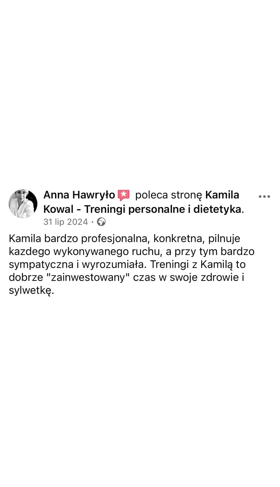 Opinia klientki