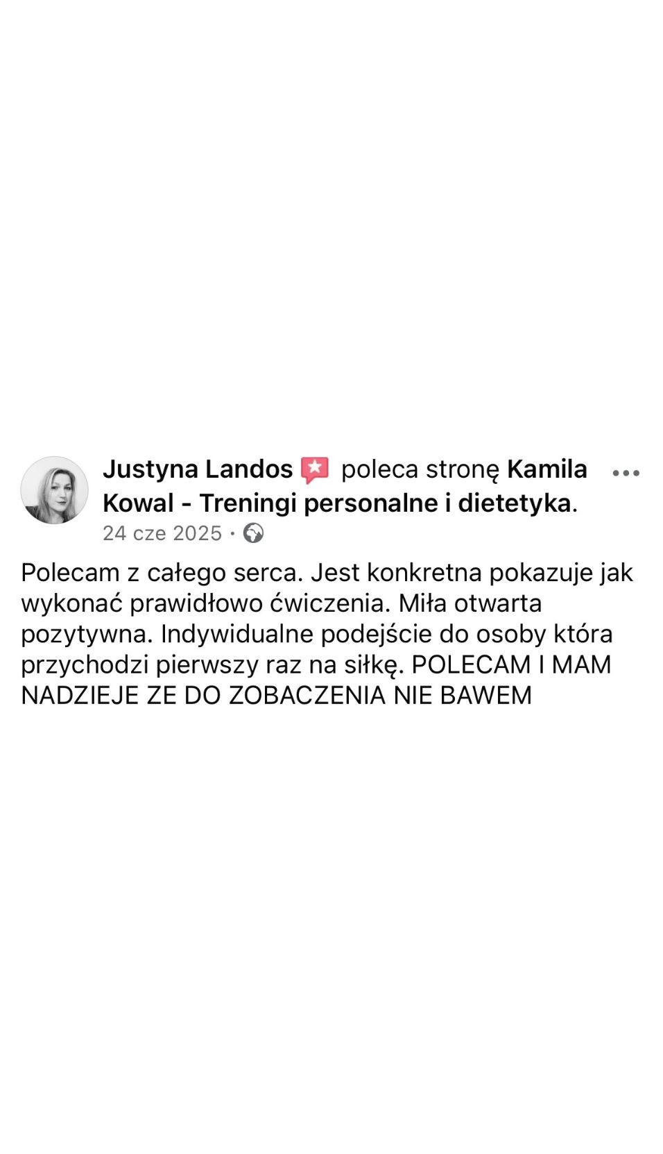 Opinia klientki