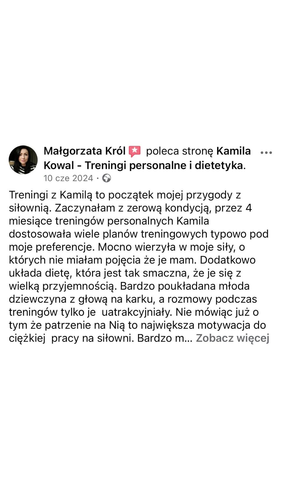 Opinia klientki