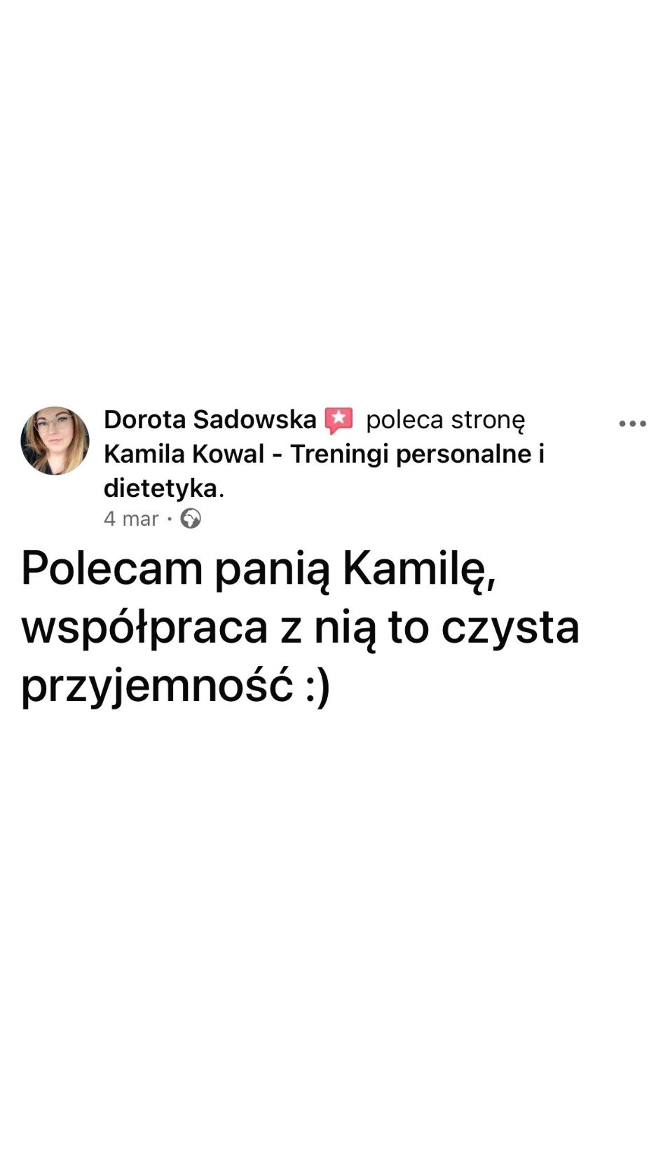 Opinia klientki