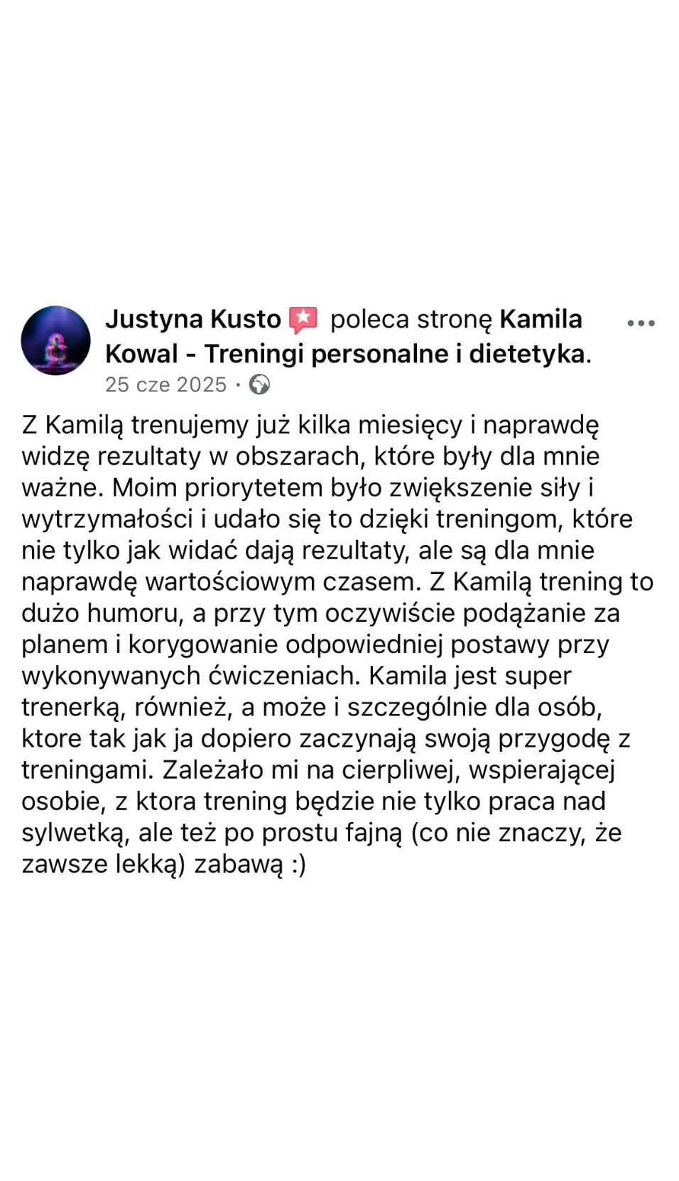 Opinia klientki